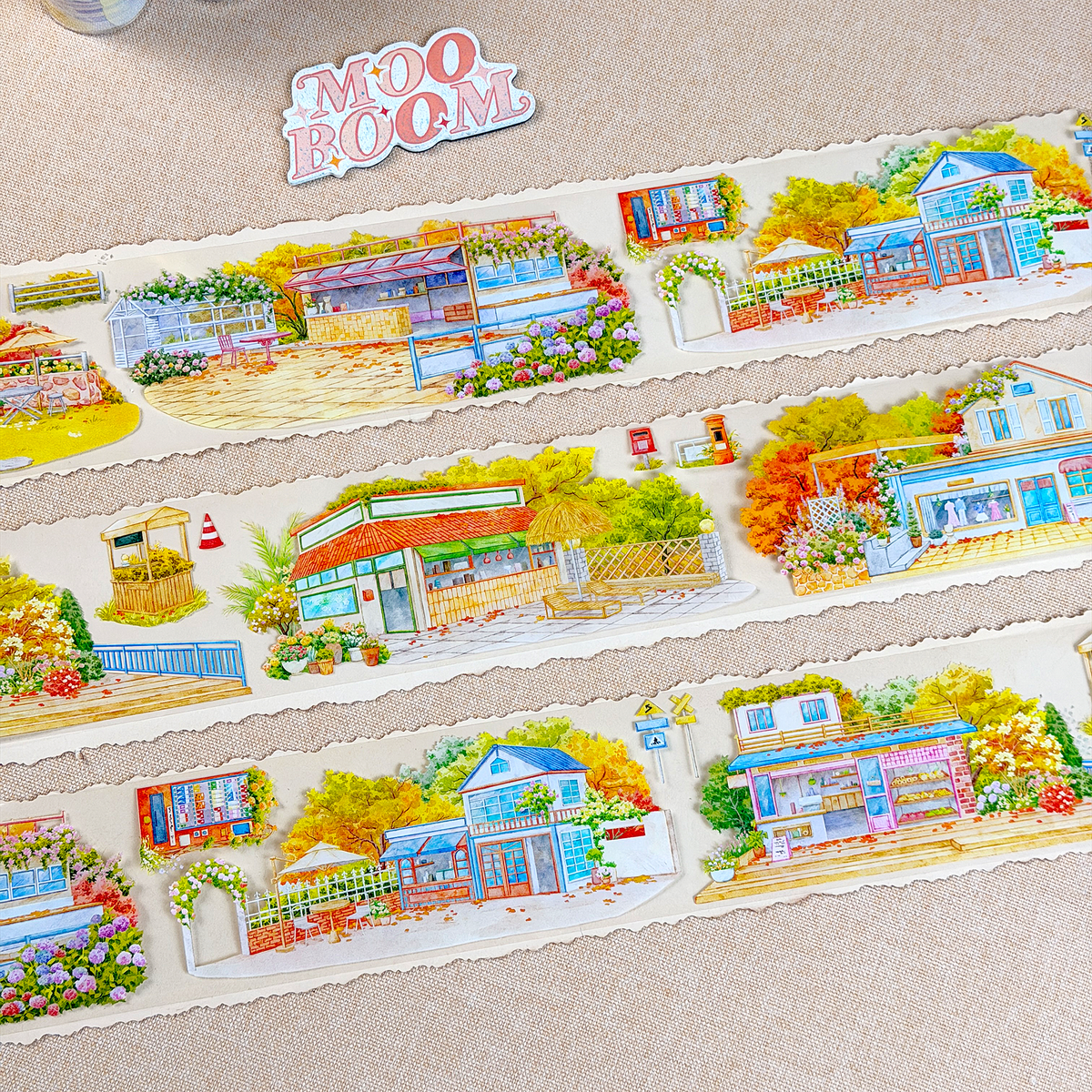 【ZERO】Cozy Autumn Cottage Landscape PET Tape