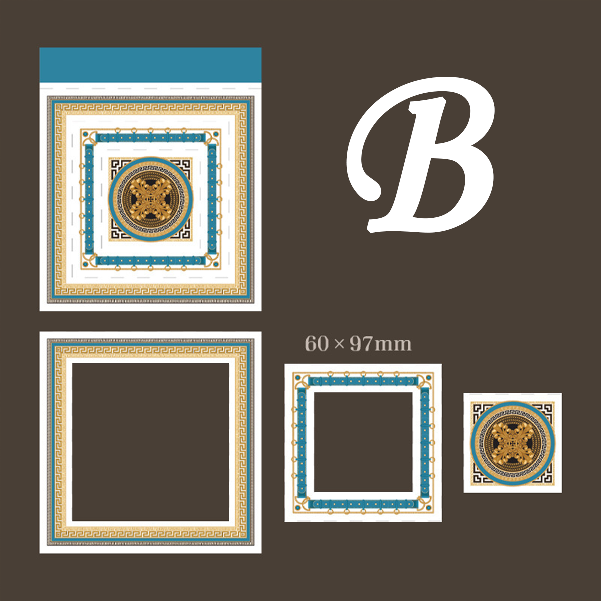 Vintage Frame Die-cut Notepad Paper