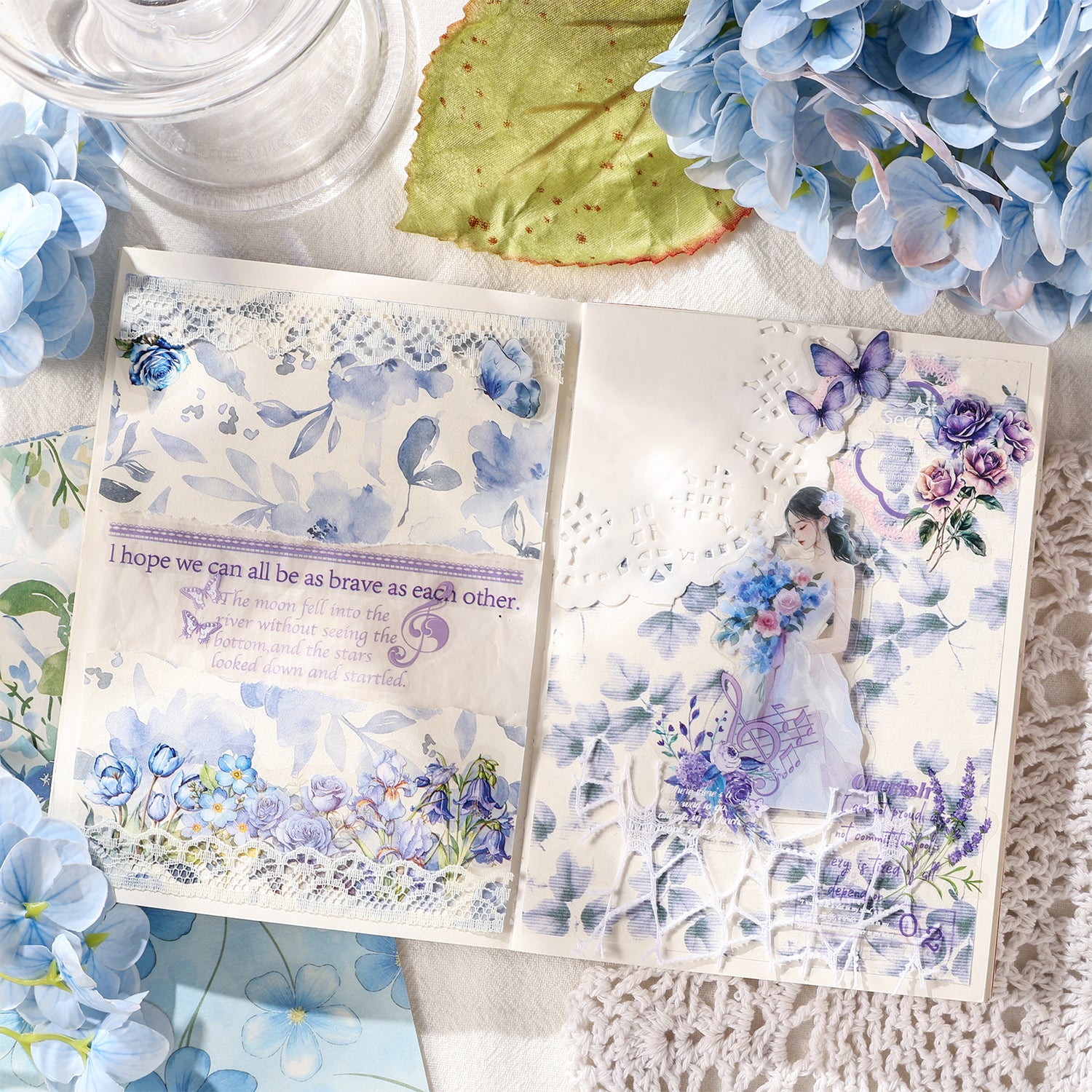 Seasonal Flower Letter Series Scrapbooking Paper