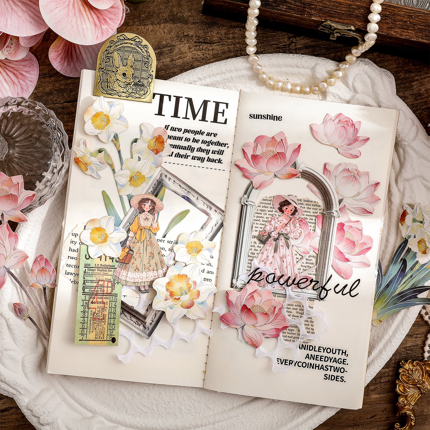 Elegant with Classical Charm Paper Sticker