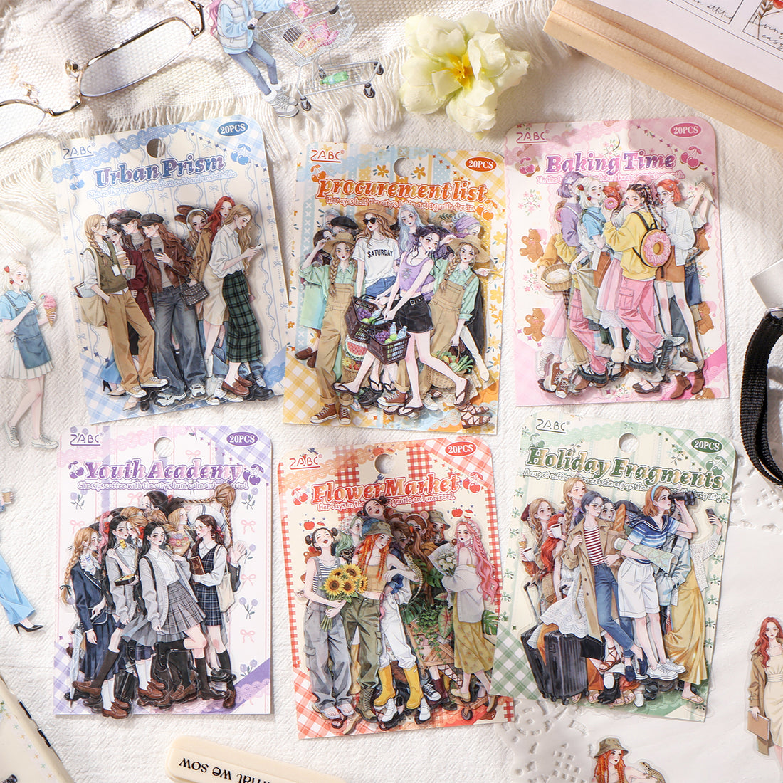 Never Stop Character PET Sticker For Journaling and Sracpbooking