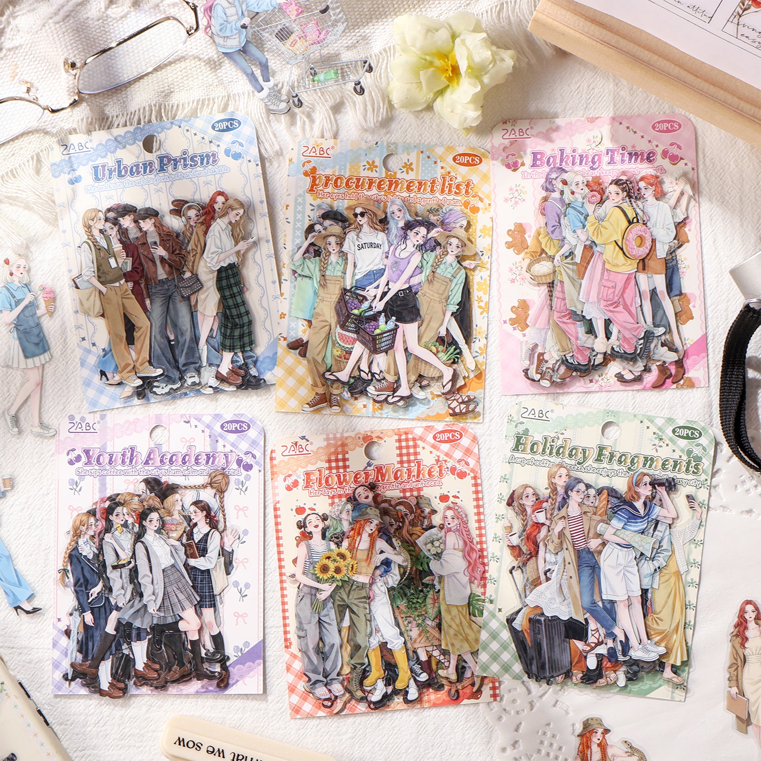 Never Stop Character PET Sticker For Journaling and Sracpbooking