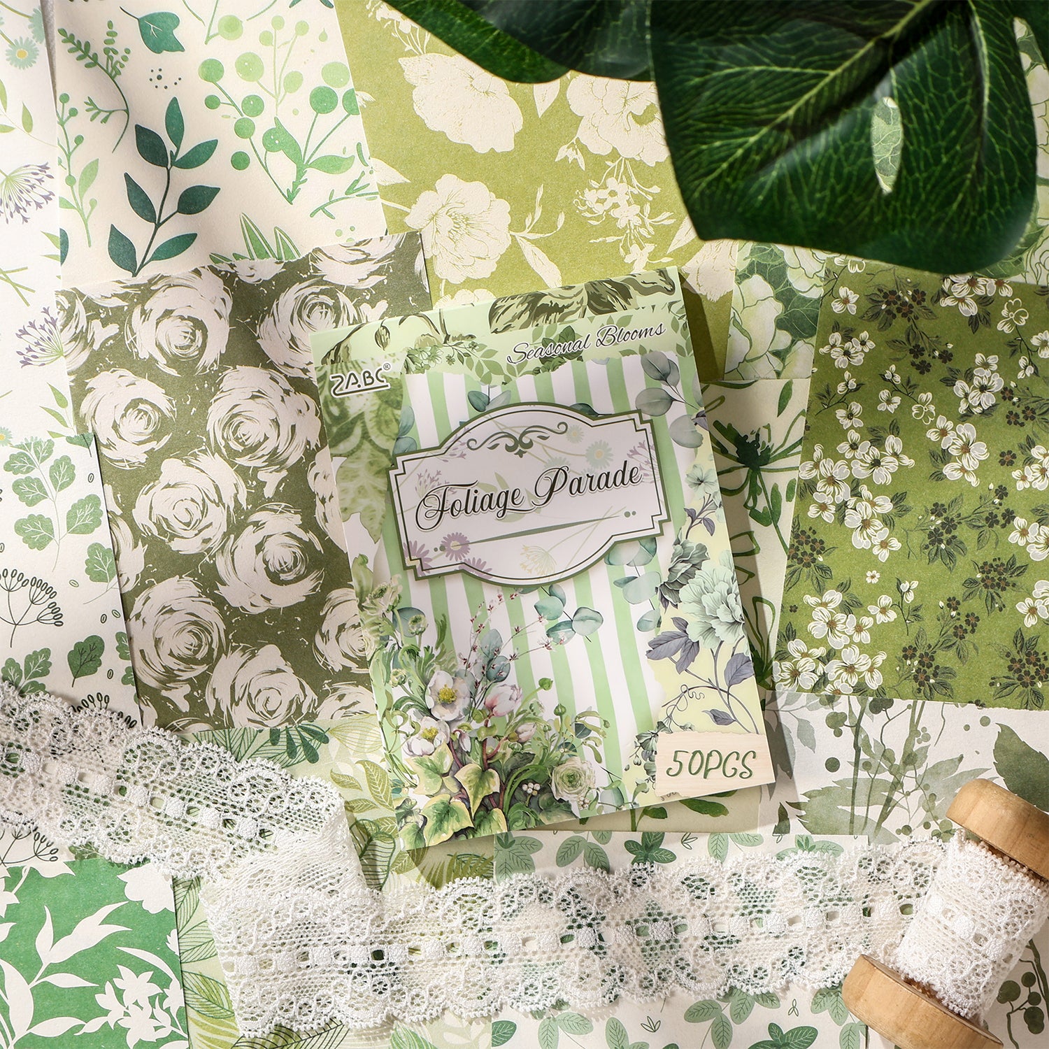 Seasonal Flower Letter Series Scrapbooking Paper