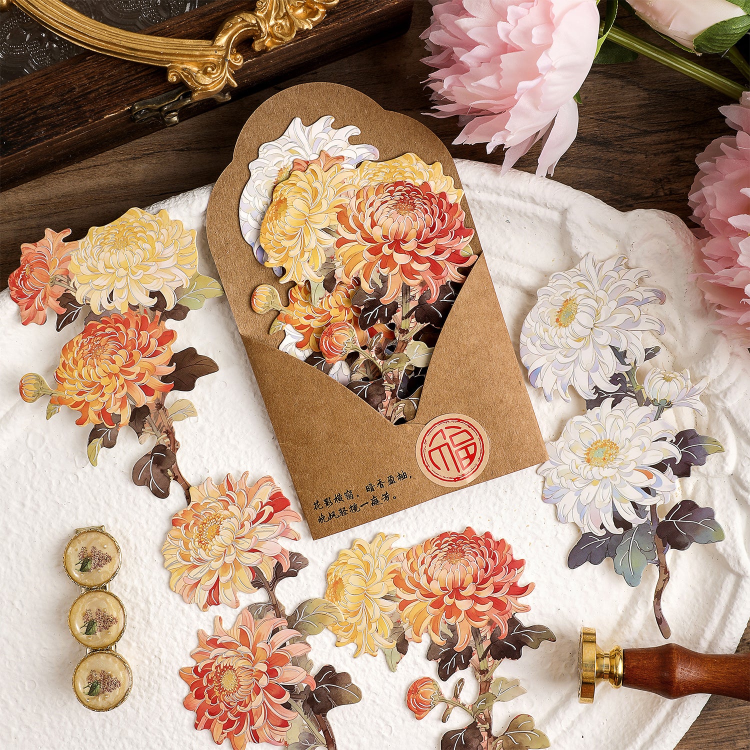 Elegant with Classical Charm Paper Sticker