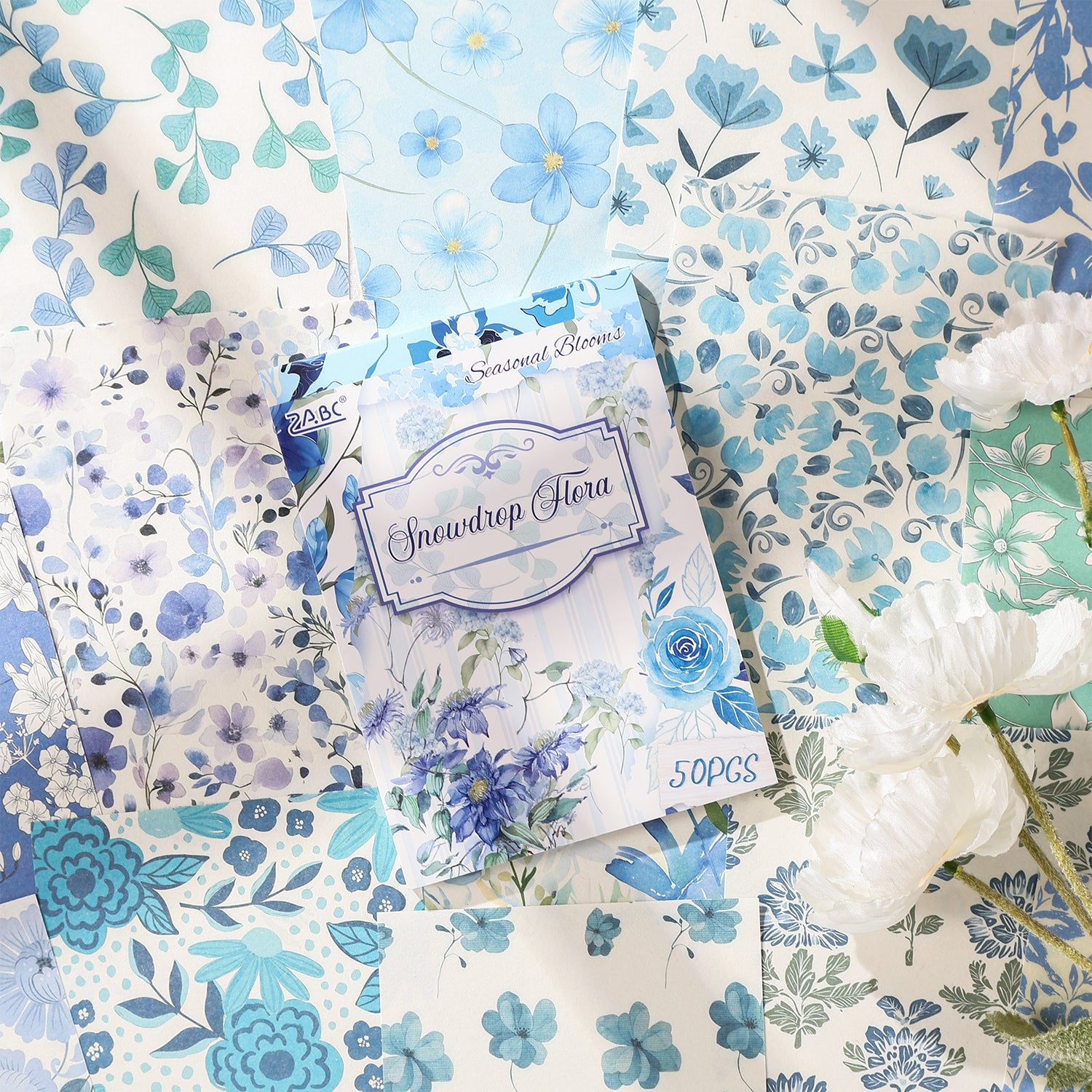 Seasonal Flower Letter Series Scrapbooking Paper