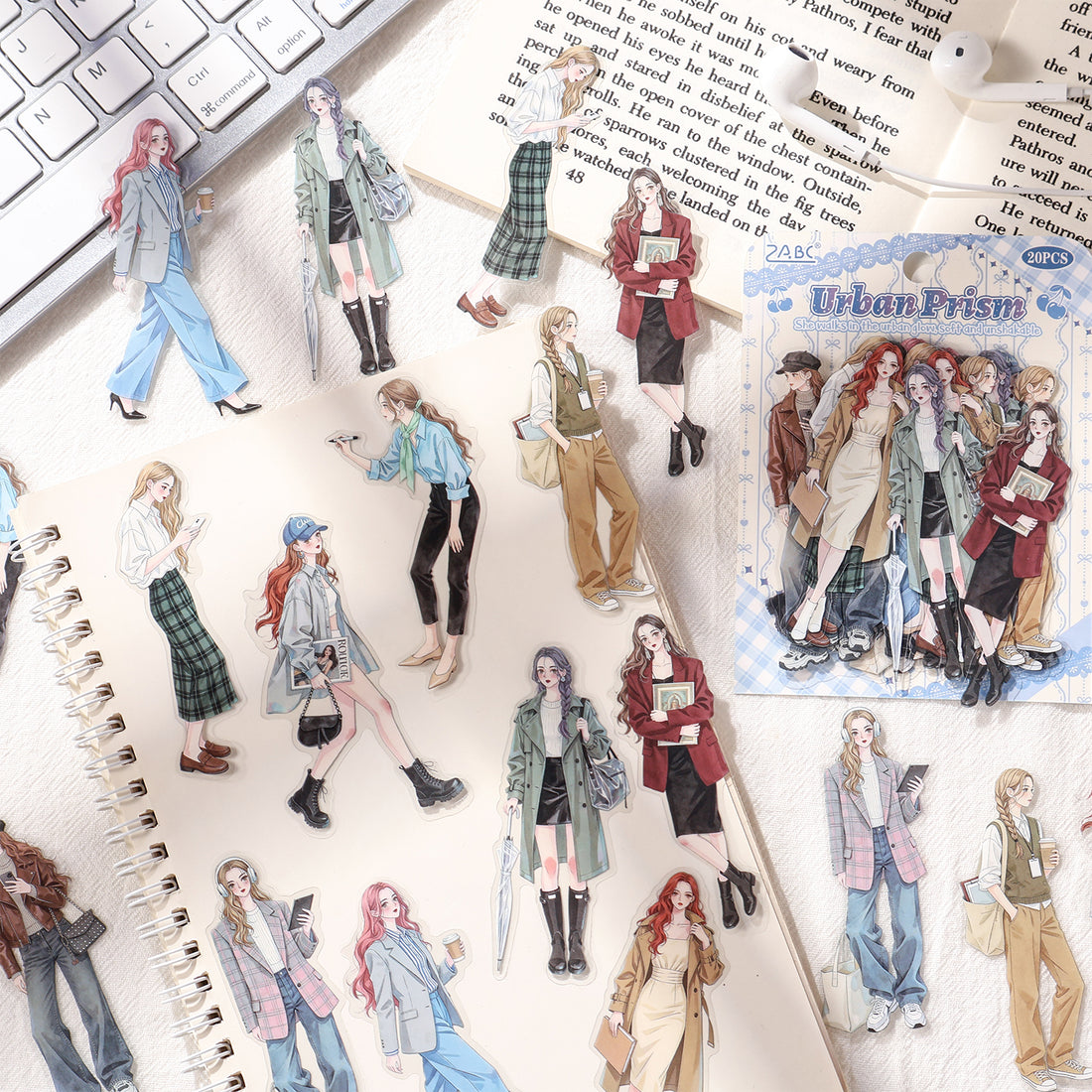 Never Stop Character PET Sticker For Journaling and Sracpbooking