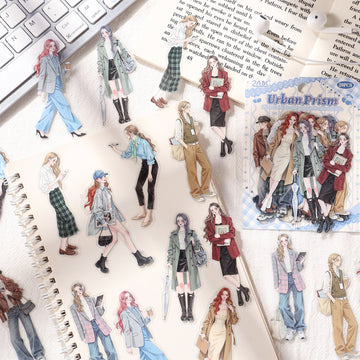 Never Stop Character PET Sticker For Journaling and Sracpbooking