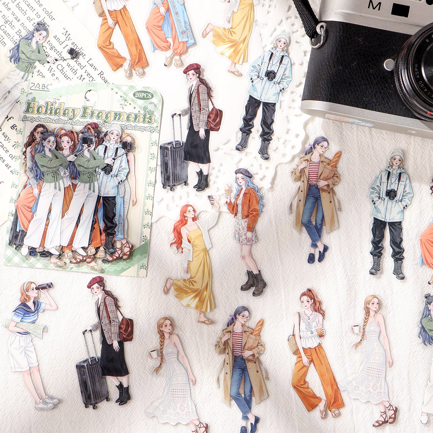 Never Stop Character PET Sticker For Journaling and Sracpbooking