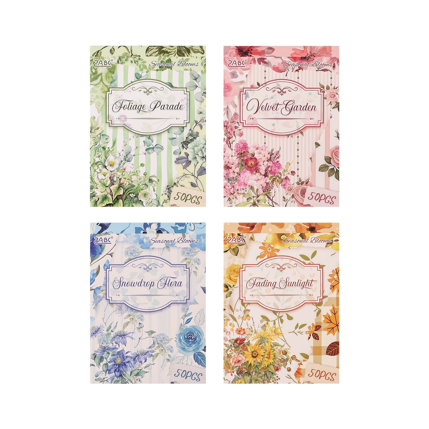 Seasonal Flower Letter Series Scrapbooking Paper