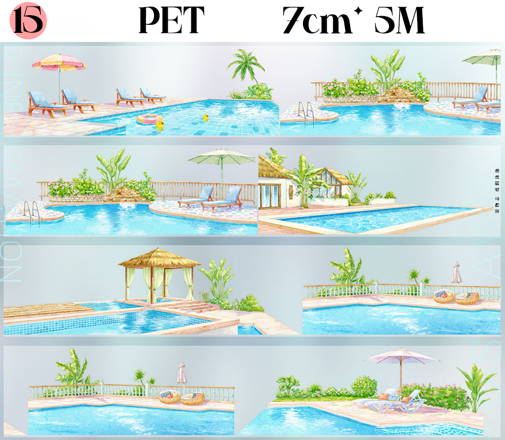 【ZERO】Summer Beach/Seaside  Landscape Tape