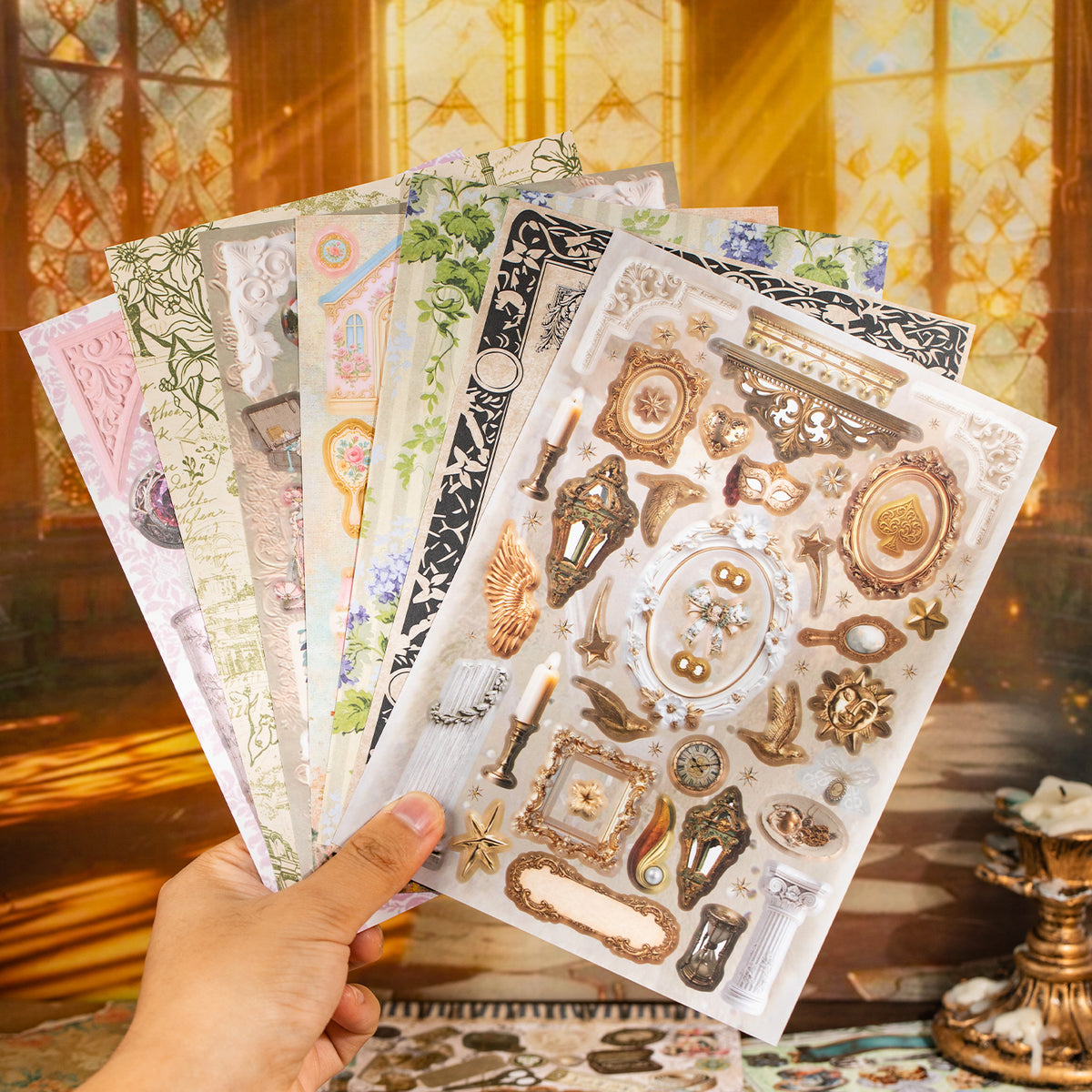 Vintage Treasury Pre-cut Sticker Book