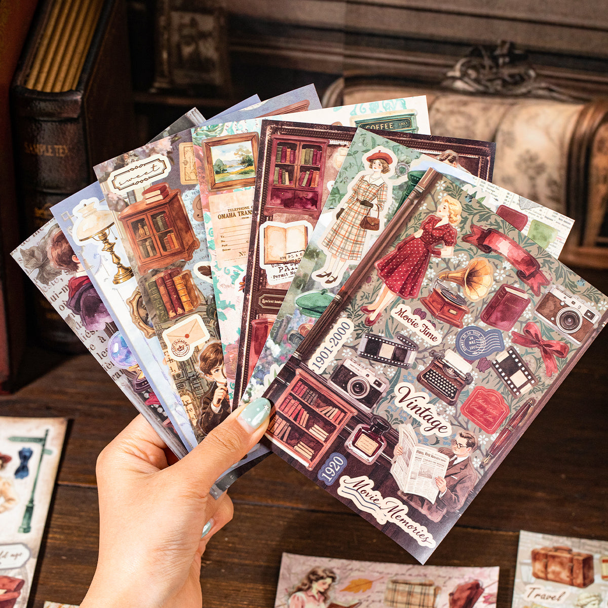 Old Scenery Time Collection Vintage Sticker Book