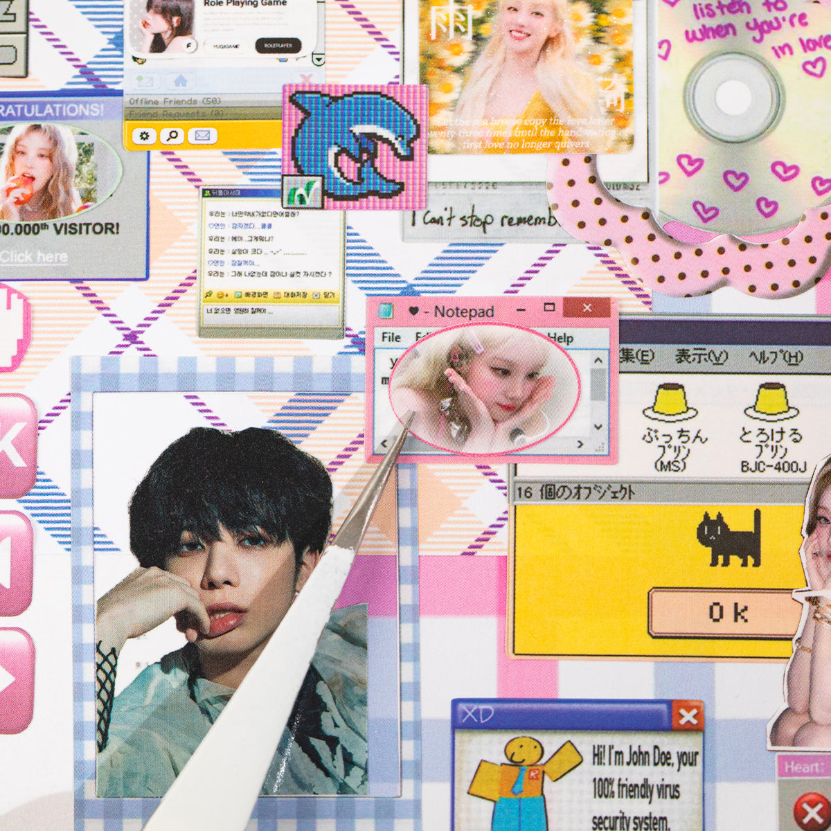 Digital Diary Pre-cut Sticker Book