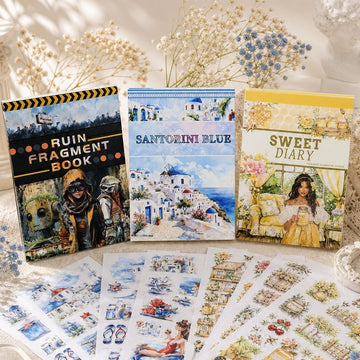 Vintage Sticker Book Vol.31 - Honey, Aegean Sea, Punk Theme