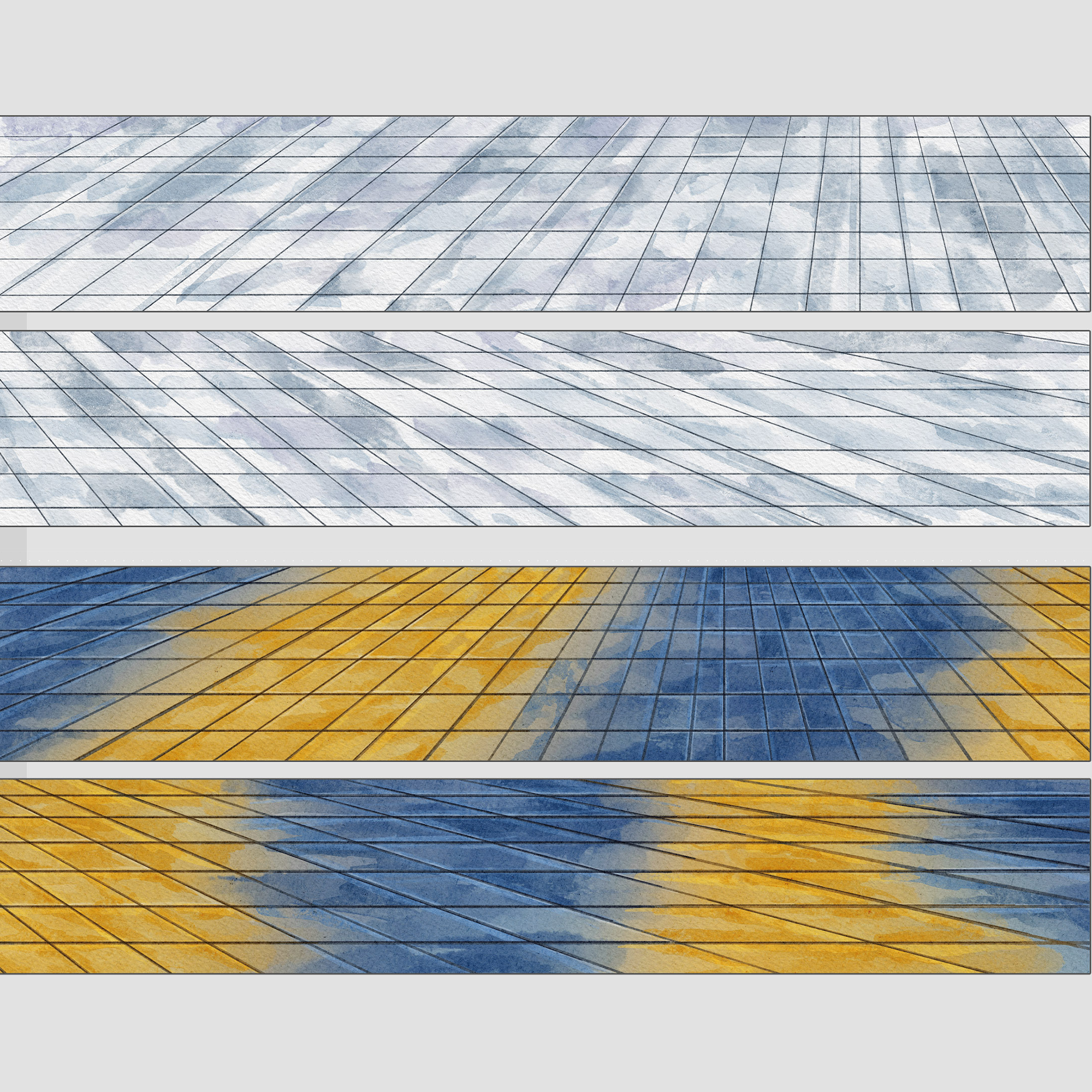 【BOBOYU】Two Styles of Floor Tile Landscaping Tape