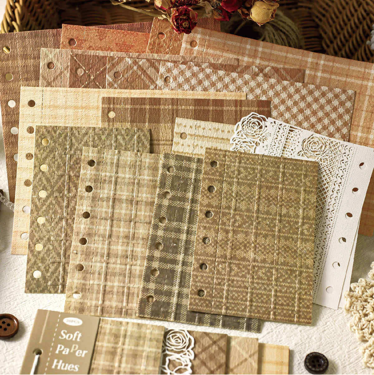 Soft Paper Hues Scrapbooking Paper For Scrapbooking and journaling