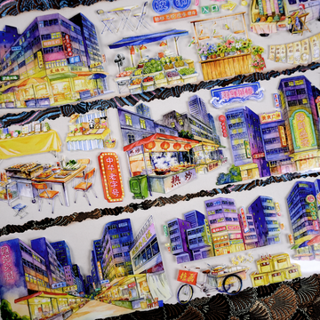 【XT】Nighttime Food Stall Landscaping Tape