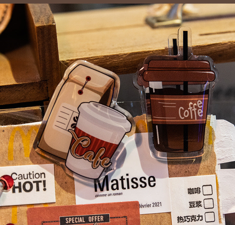 Coffee Nostalgia Series Acrylic Clip
