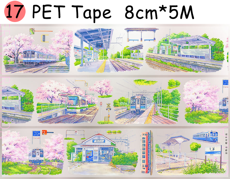 【ZERO】Transport/Vehicle/Highway/Street Landscaping Tape(13 Styles)(Whole Roll Tape)