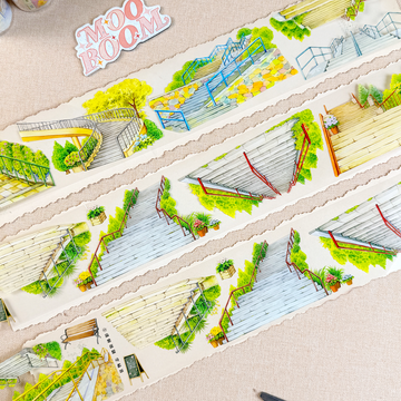 【ZERO】Green Staircase Landscape PET Tape