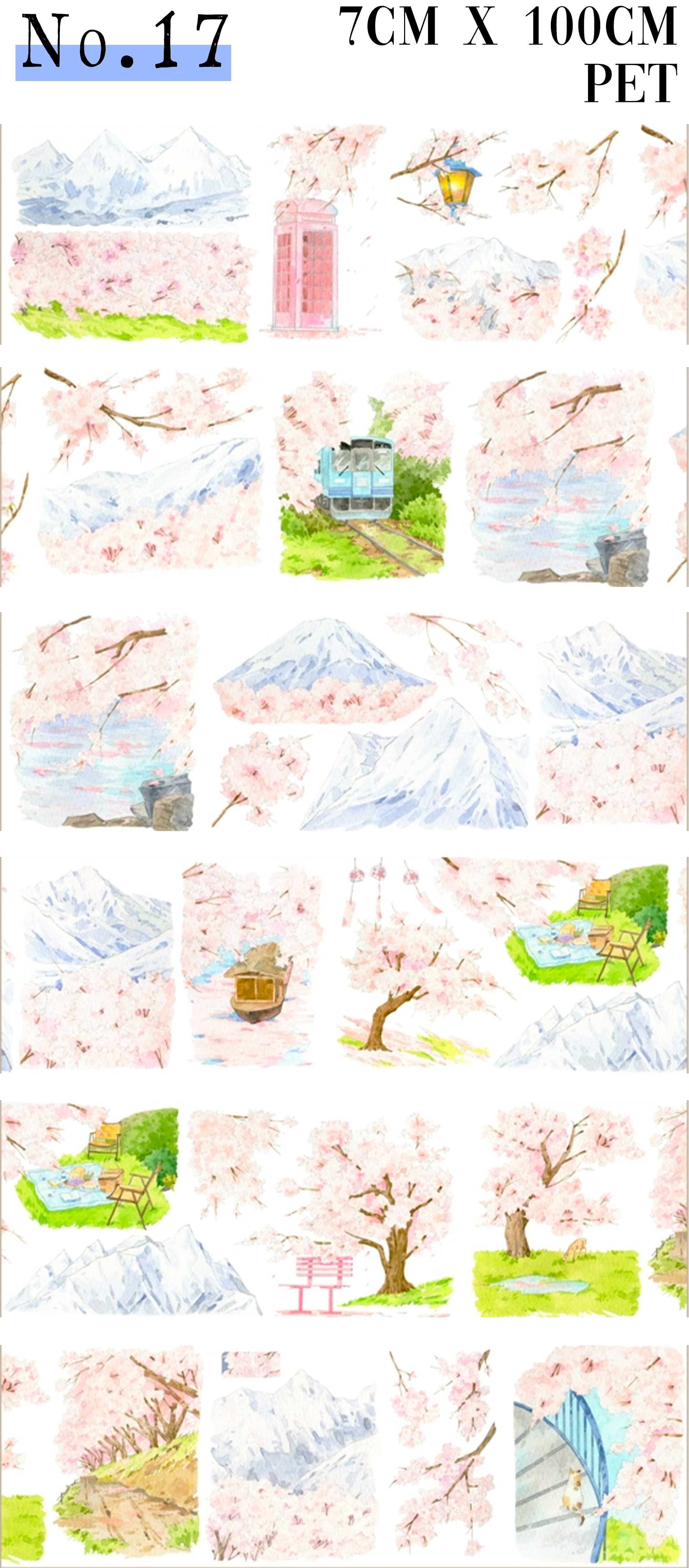 【XIAOYE】Landscaping/Scene PET Tape (18 Style)