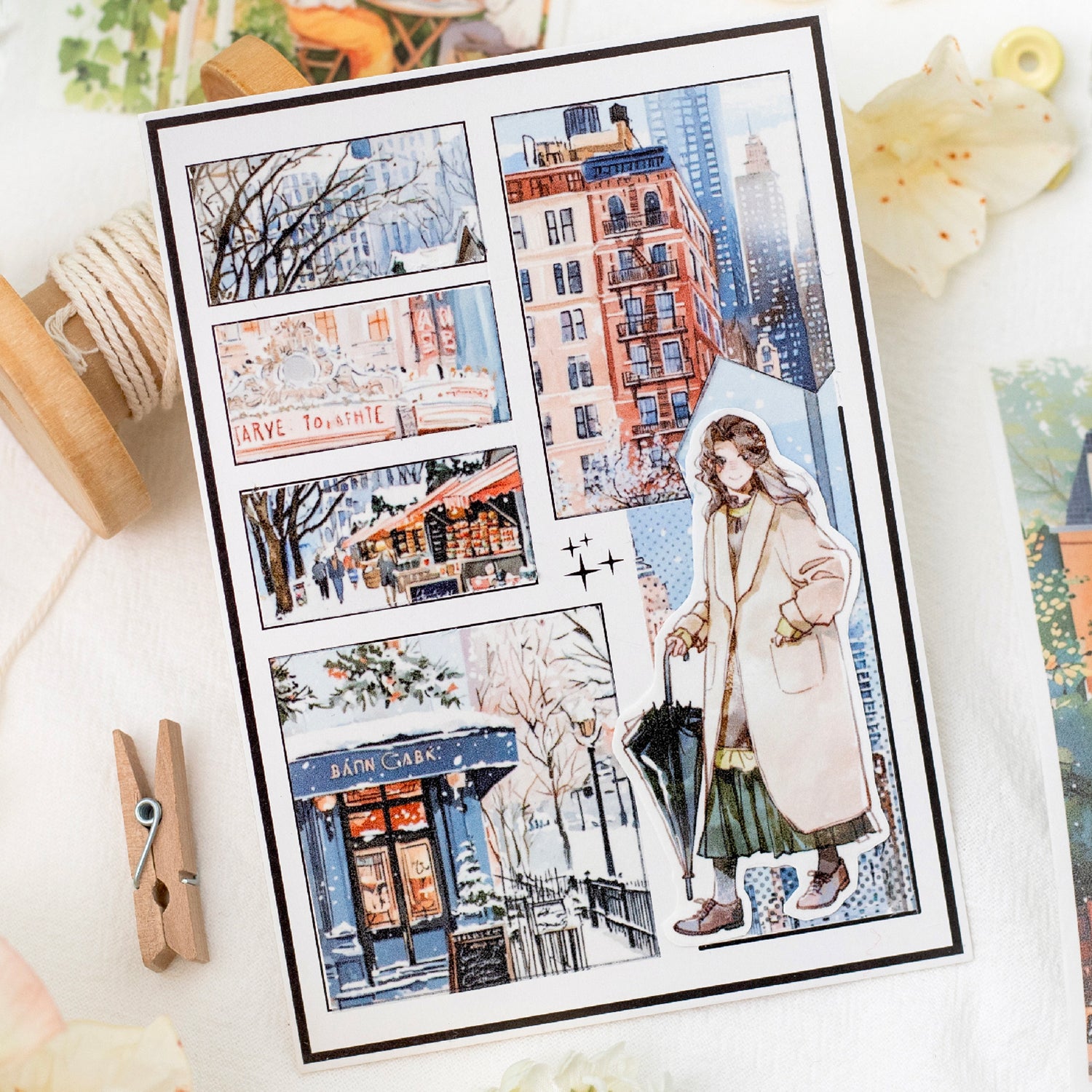 Morning and evening in the world Washi Tape