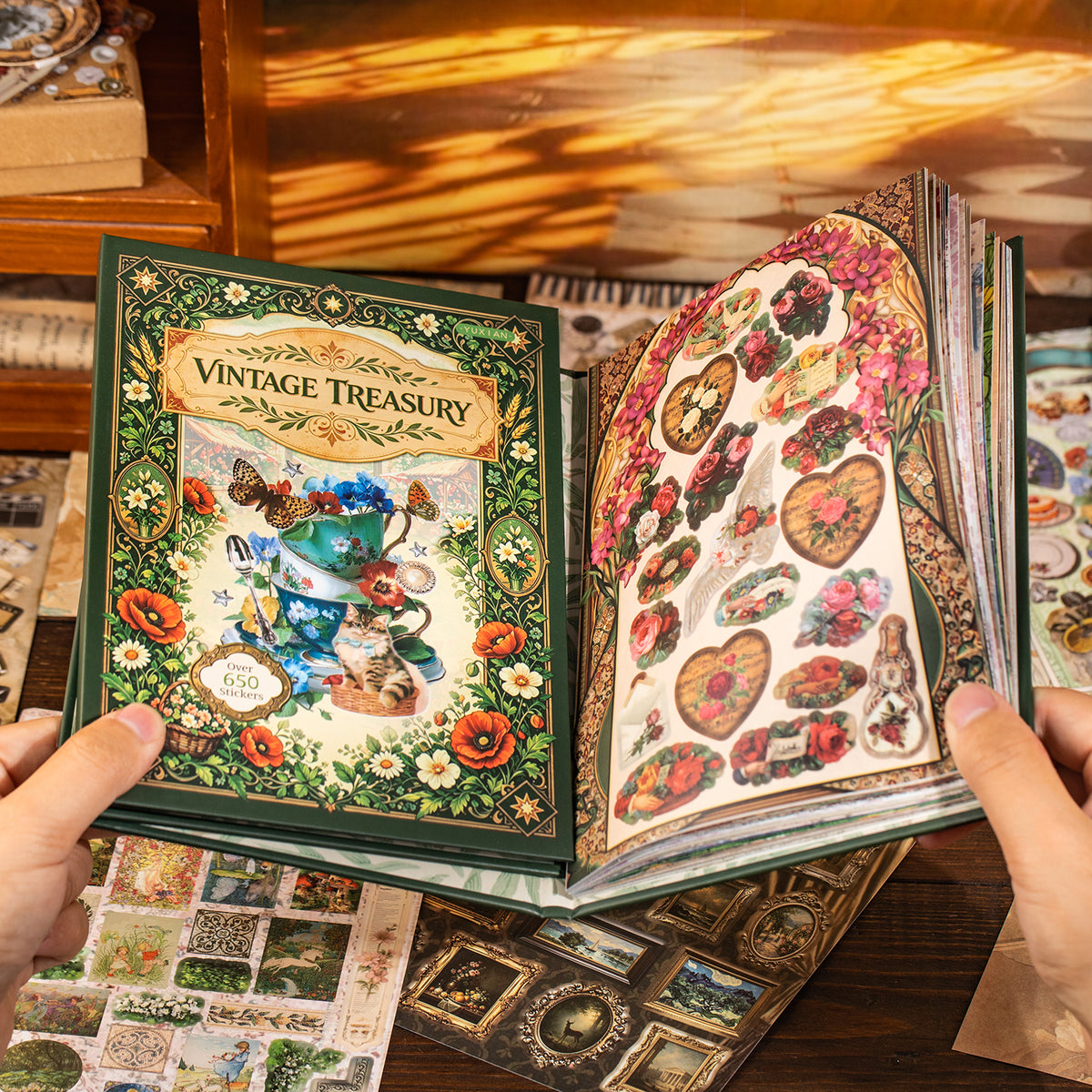 Vintage Treasury Pre-cut Sticker Book