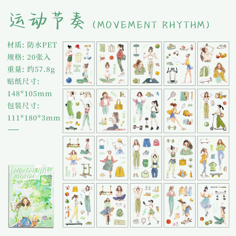 Girls Character Themed PET Sticker Book