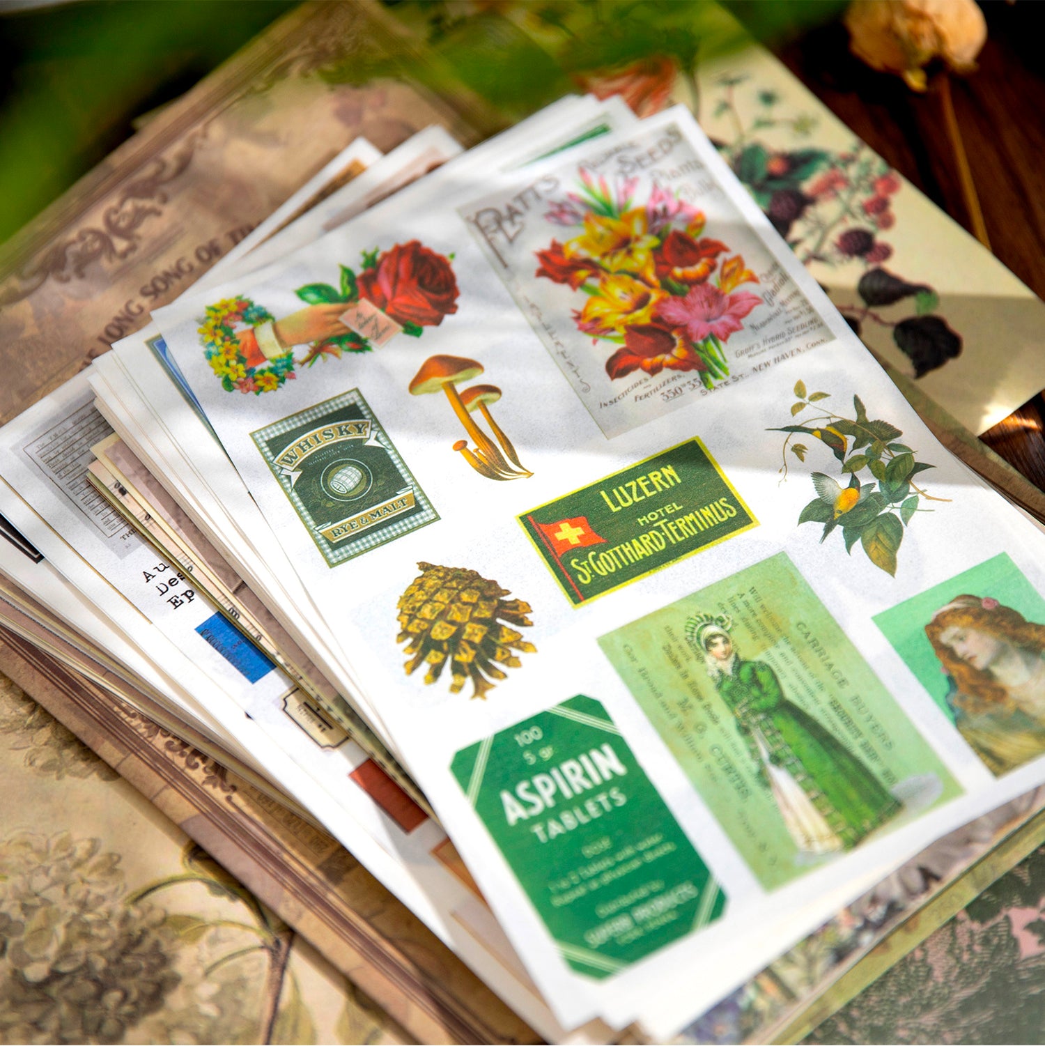 Long Song of Time Series Sticker Book For Scrapbooking and Journaling | MOOBOOM
