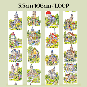 【SZCX】The Forest Castle Landscape PET Tape