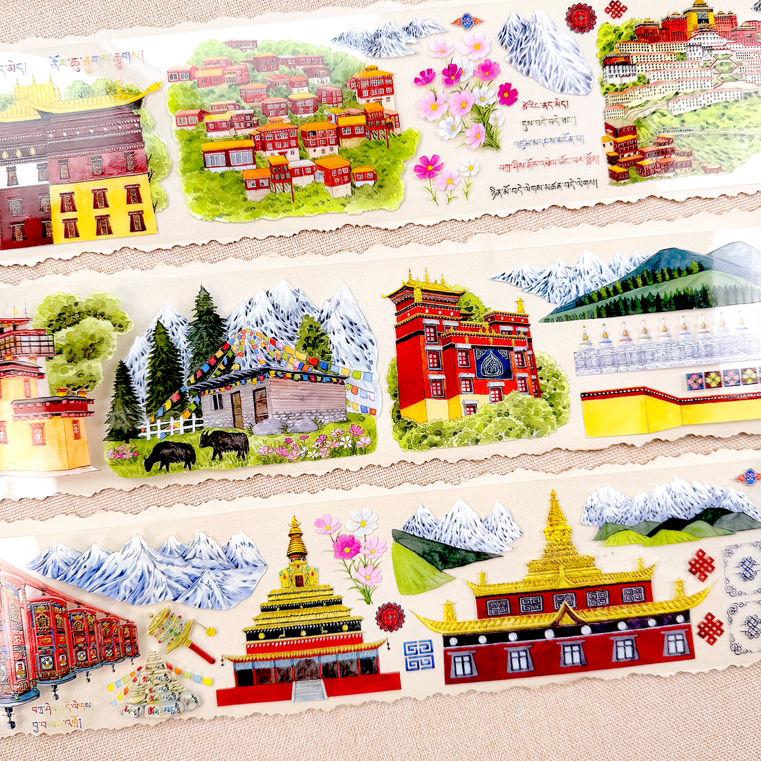 【BOBOYU】Buddhist Sacred Site Landscape Tape