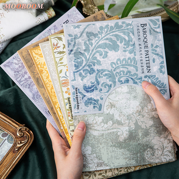 Baroque Pattern Large Size Material Paper