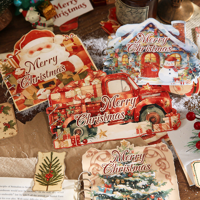 Merry Christmas Scrapbooking Paper and punching machine