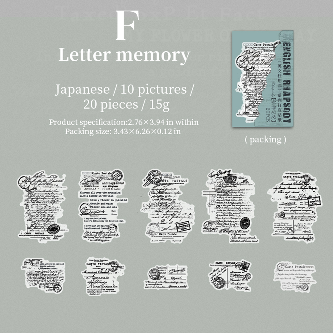 English Rhapsody Washi Sticker