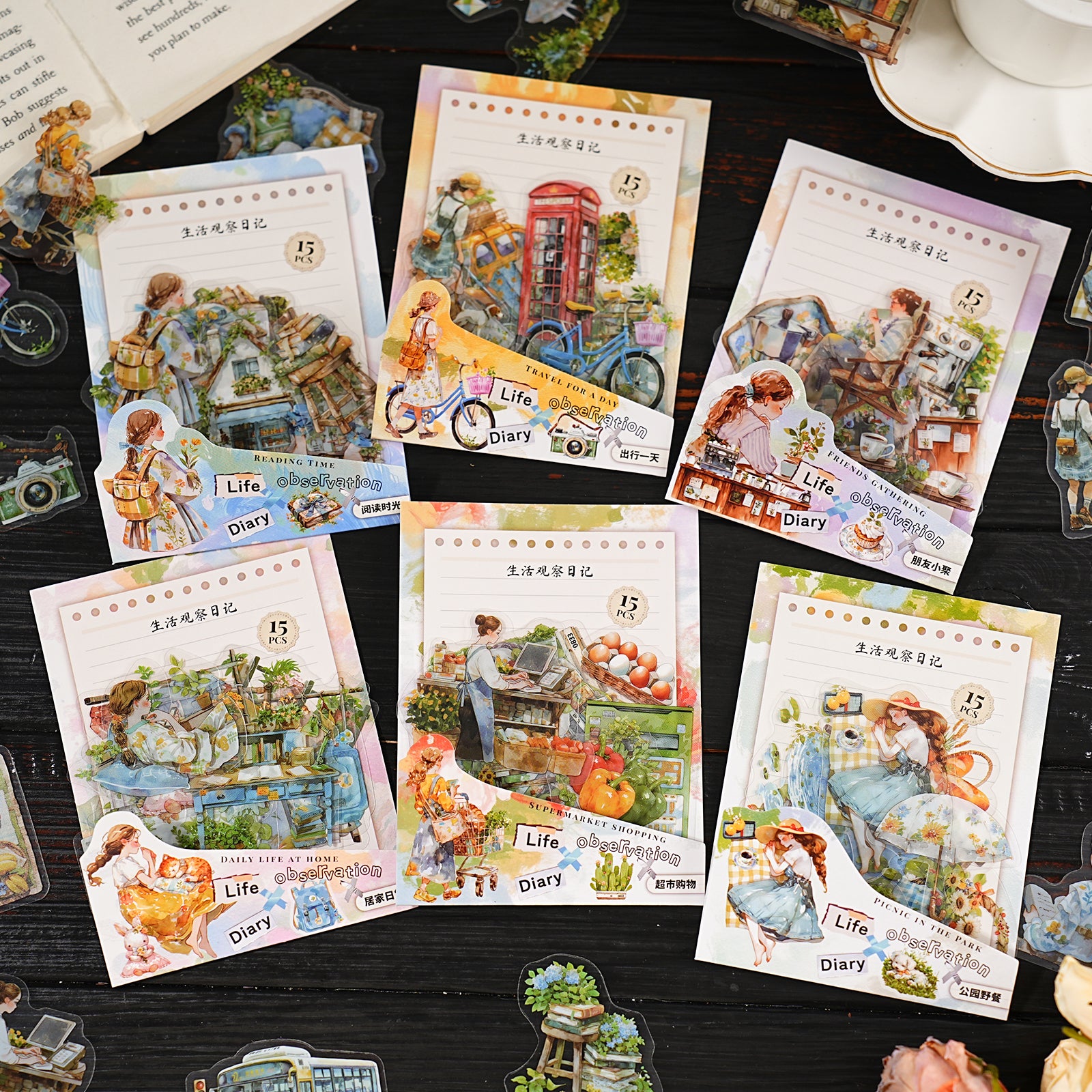 Life Observation Diary PET Sticker