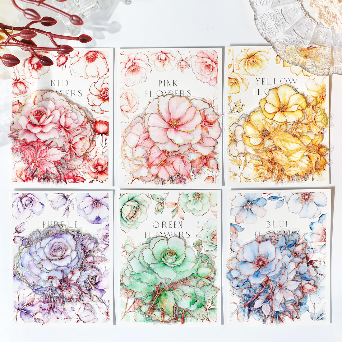 Romantic Flowers PET Sticker