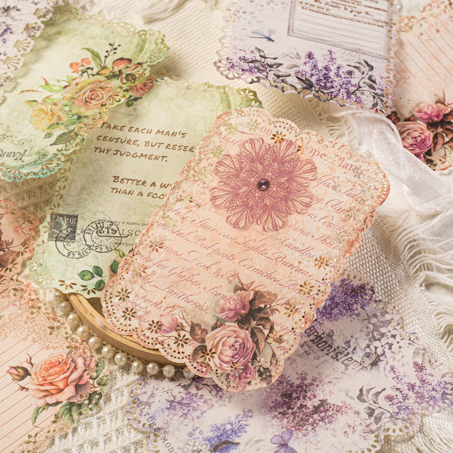 Elegant Flower House Scrapbook Paper