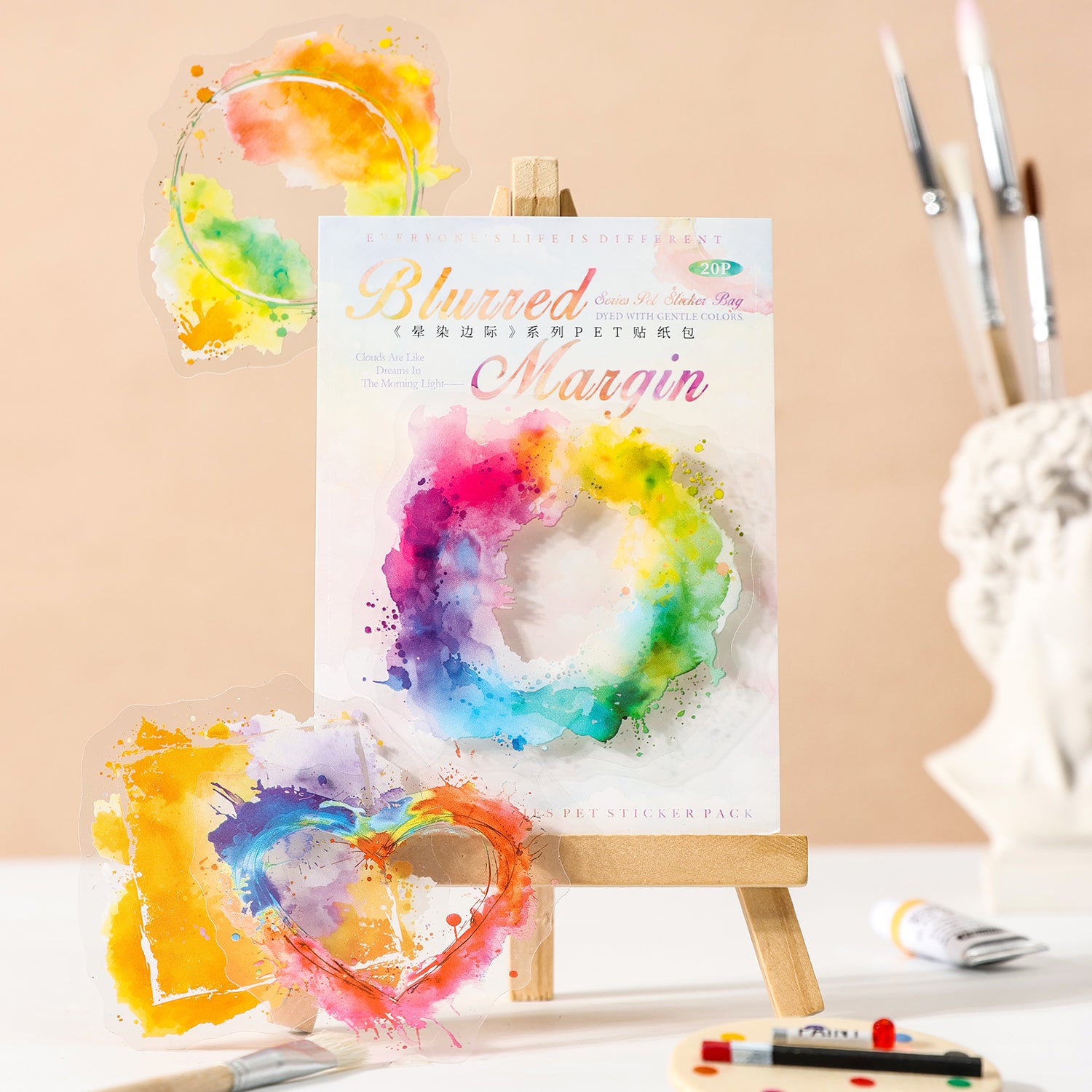 Blurring Margin PET Sticker