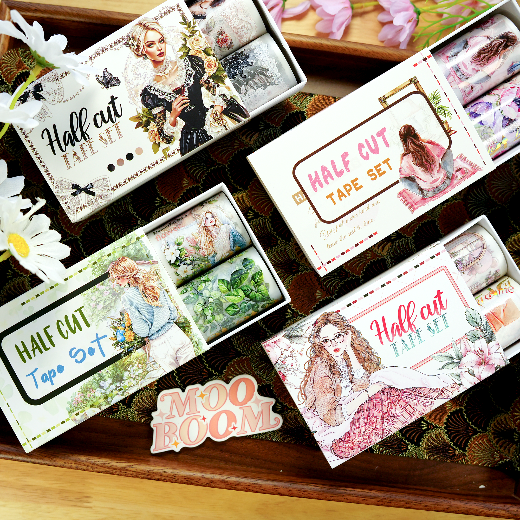 Pre-cut PET & Washi Tape Set ( 10 Styles)