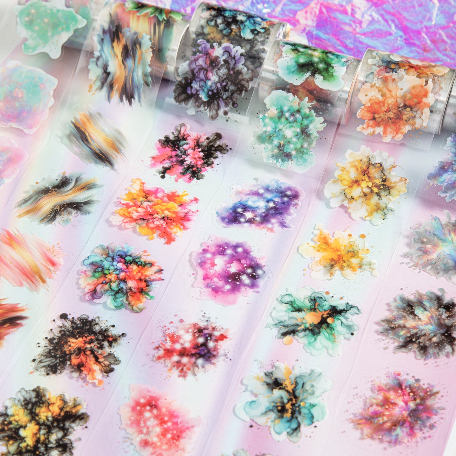 Colorful Galaxy Pre-cut Tape