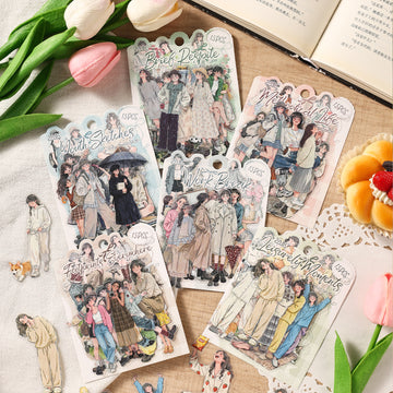 Everyday Life Girl Character Stickers