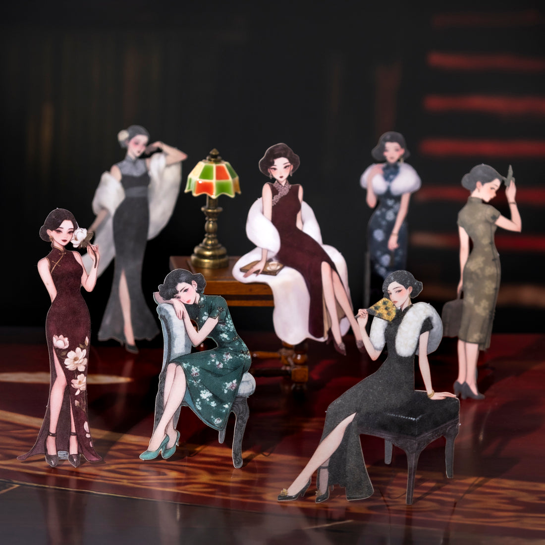 Chinese Cheongsam Girl Character Sticker