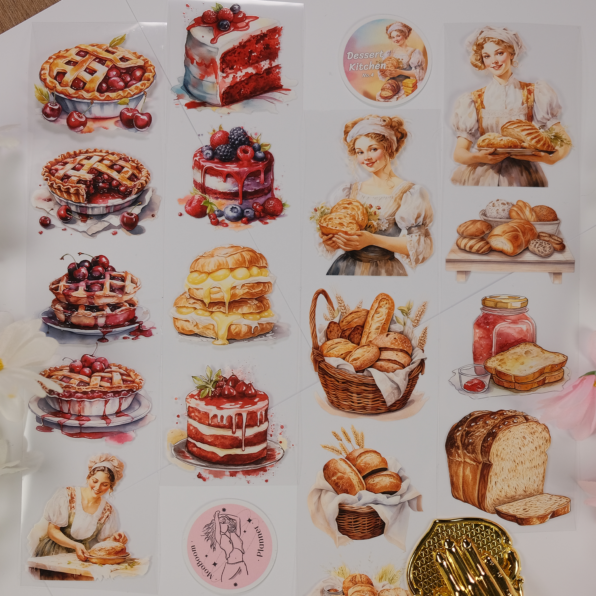 Dessert Kitchen Scrapbook Journal PET Tape  | MOOBOOM Design