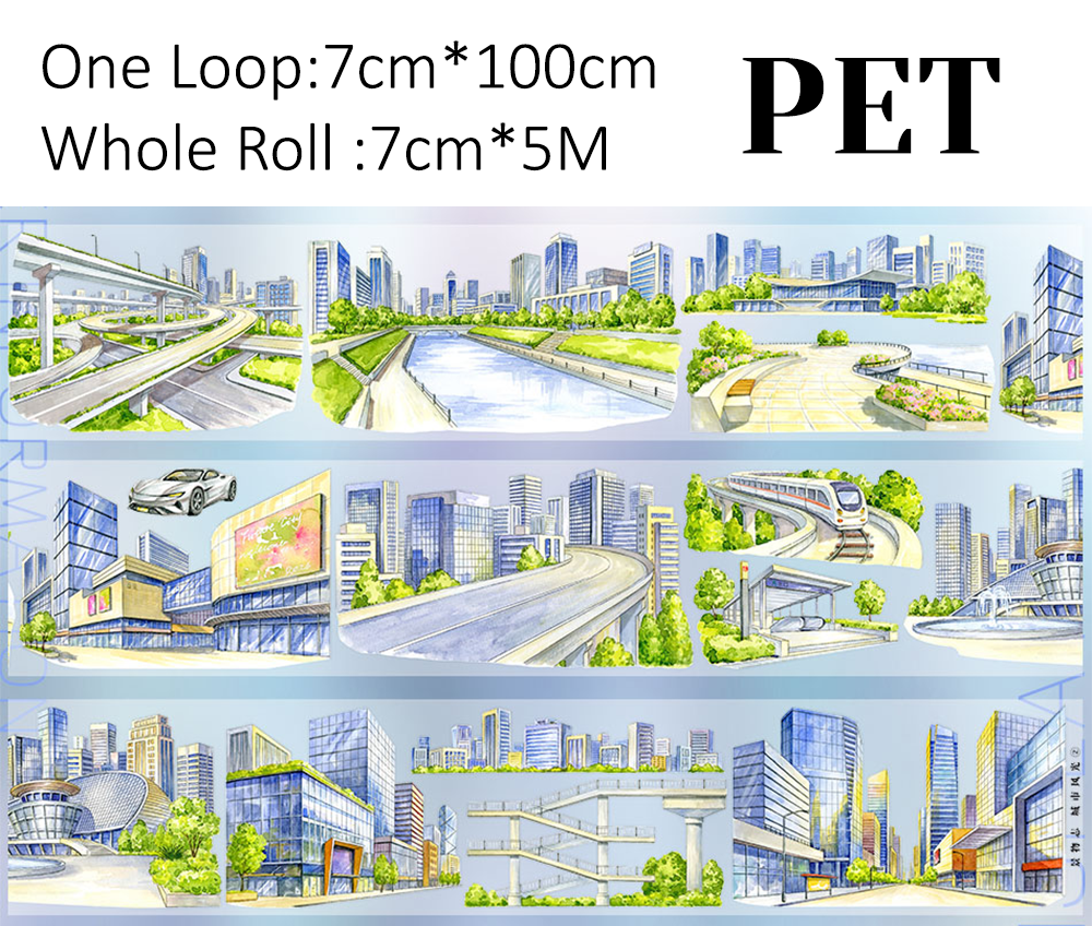【ZERO】City View Landscape PET Tape