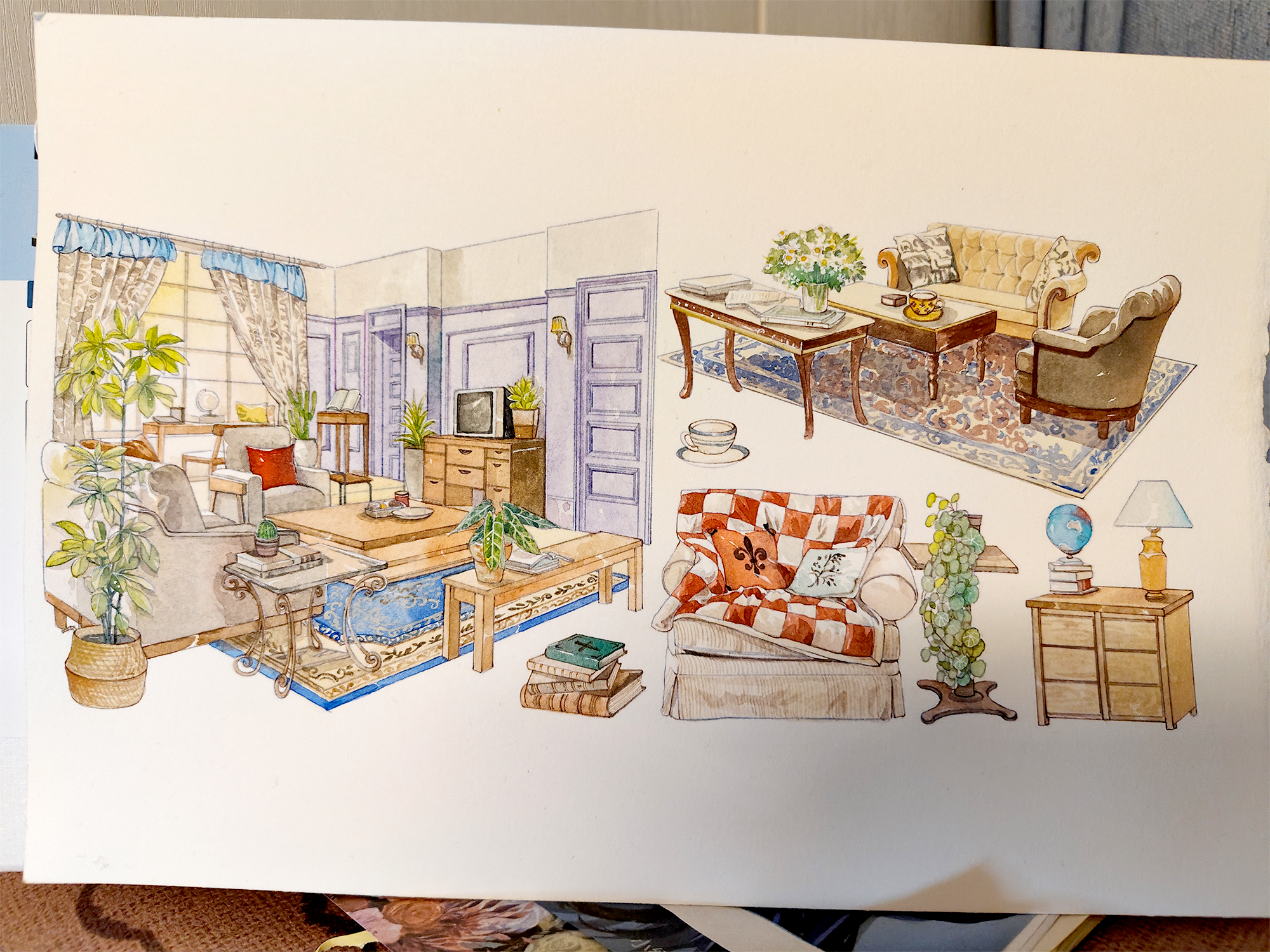 【MOOBOOM】Monica's Apartment Indoor View Pre-cut Crystal Foil PET Tape