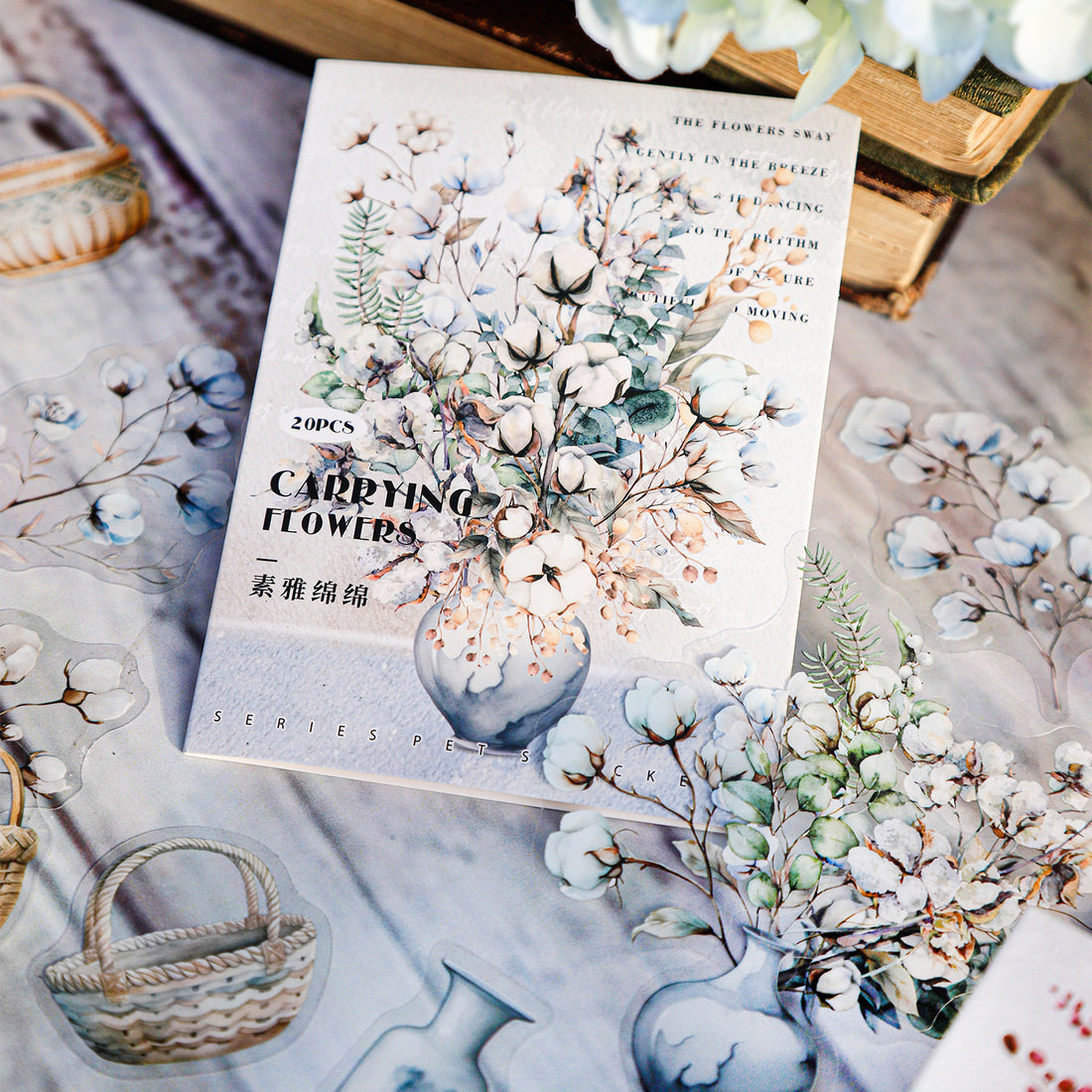 Carrying Flowers PET Sticker