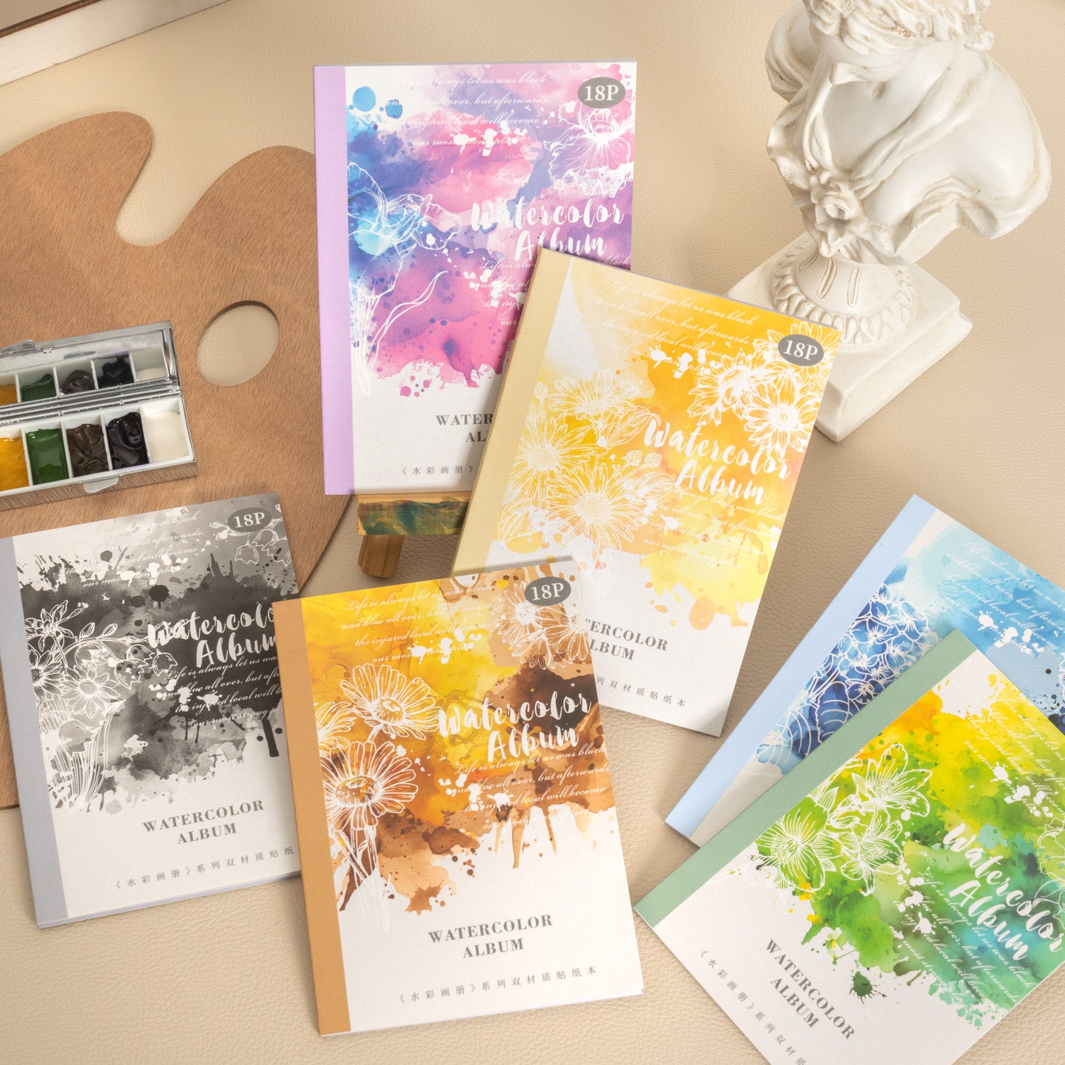 Watercolor Album Sticker Book