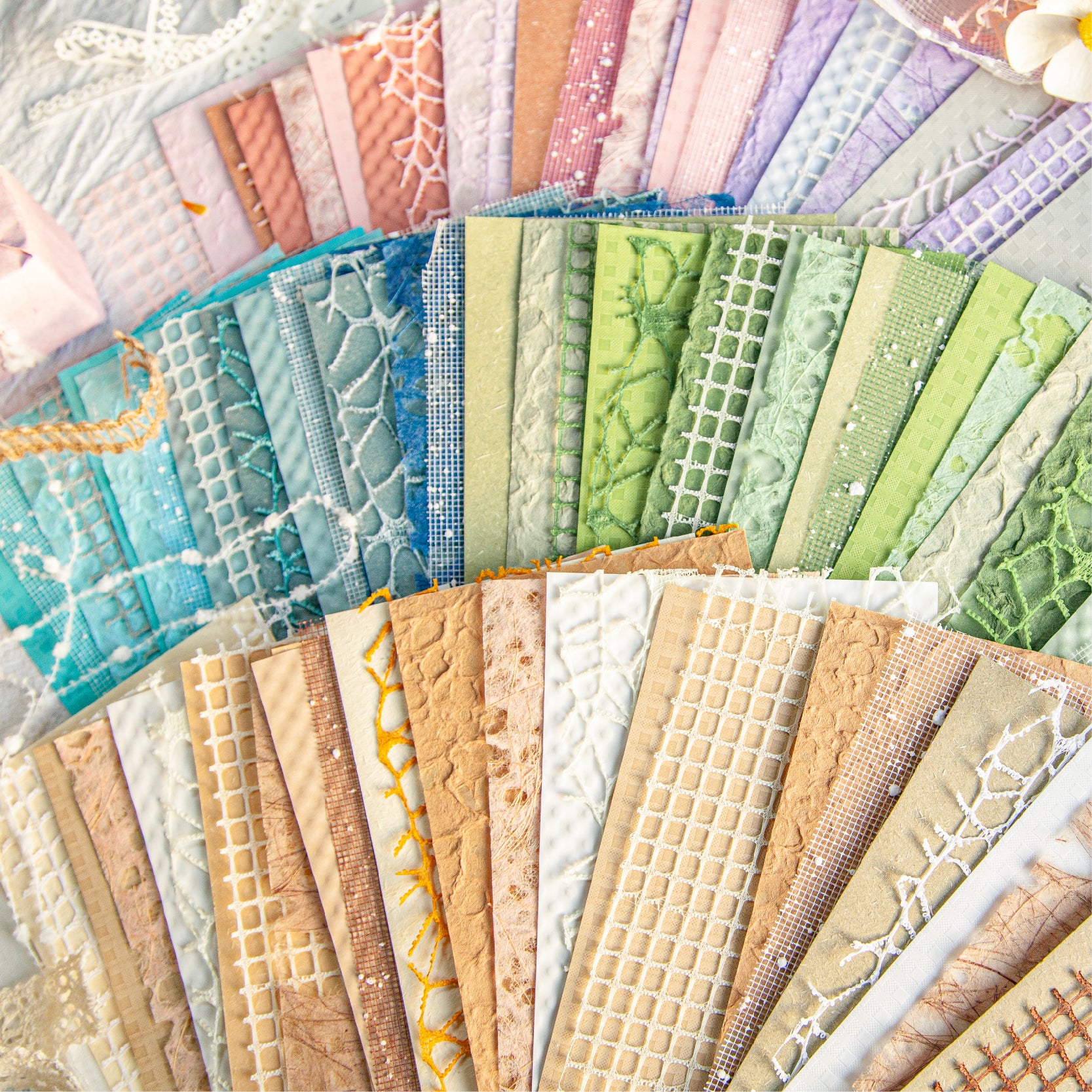 6 Colors of Paper With Different Materials Scrapbook Paper Packs