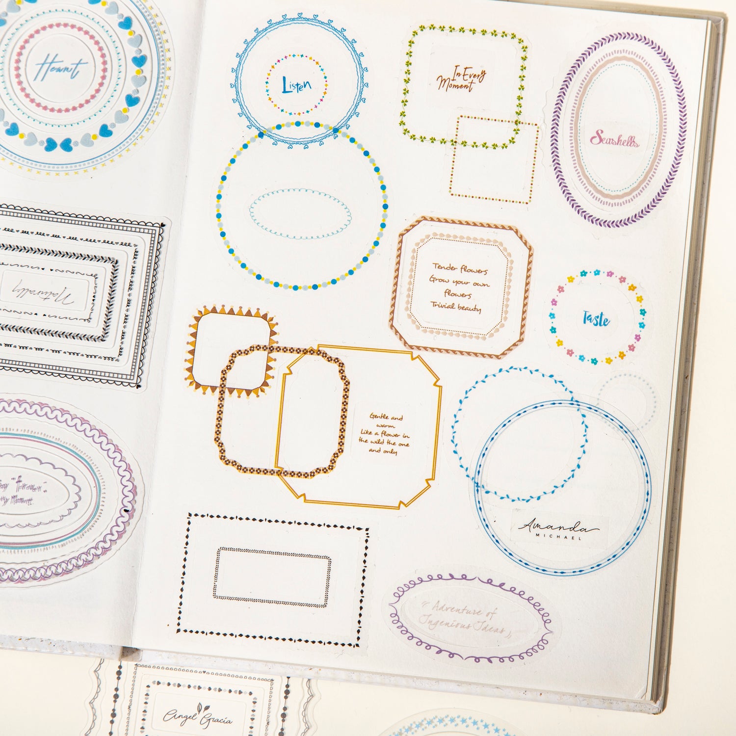Whispering Dreams Lace Pre-cut PET Sticker for journaling and scrapbooking