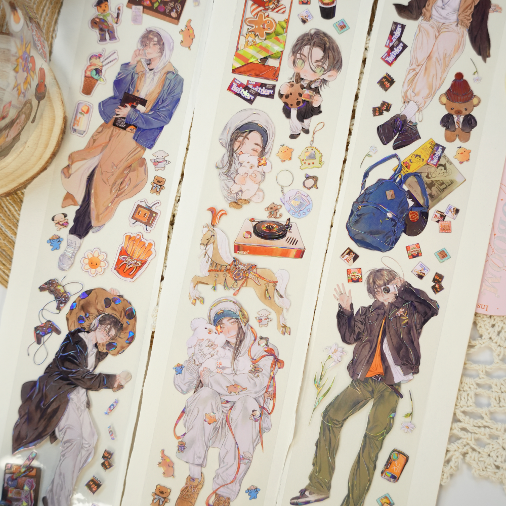 Lazy Holiday Boy PET Tape (6Cm*100cm)